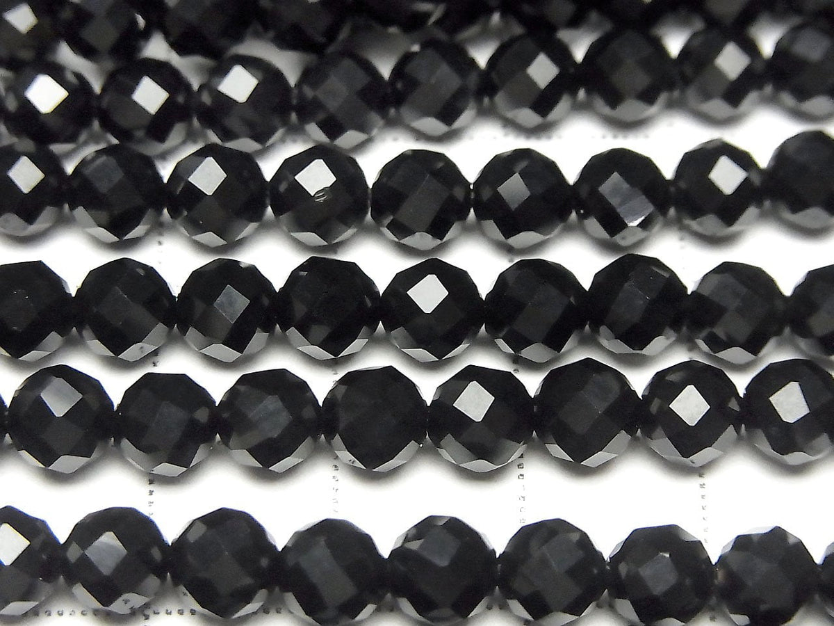 Onyx rond 64 facettes 6mm 1 fil de perles (env. 36cm/15inch) Haute Qualité !