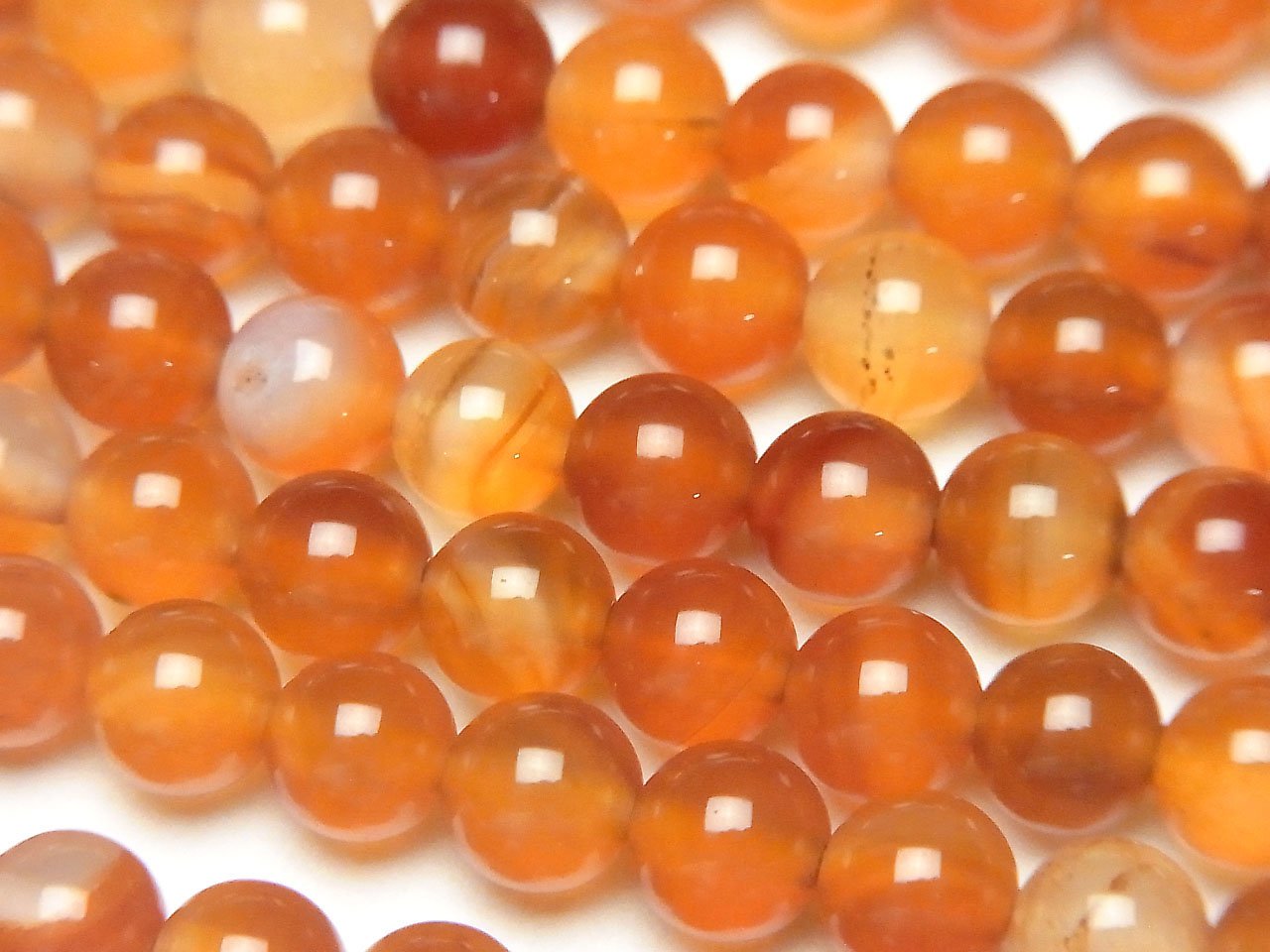 Mix Carnelian Round 6mm 1strand beads (aprx.14inch / 35cm)