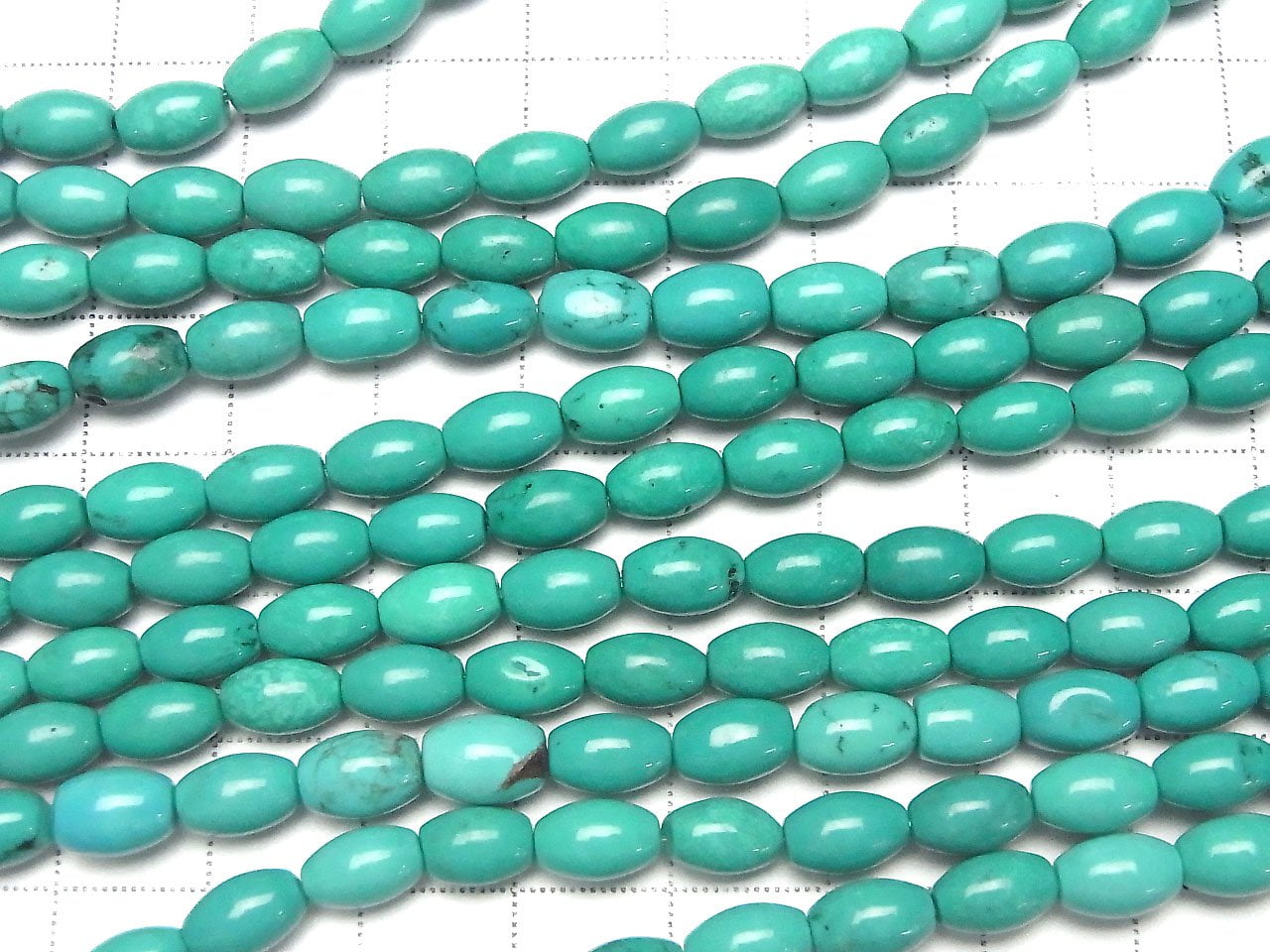 Magnesite Turquoise Rice 8x5x5mm 1strand beads (aprx.15inch/37cm)