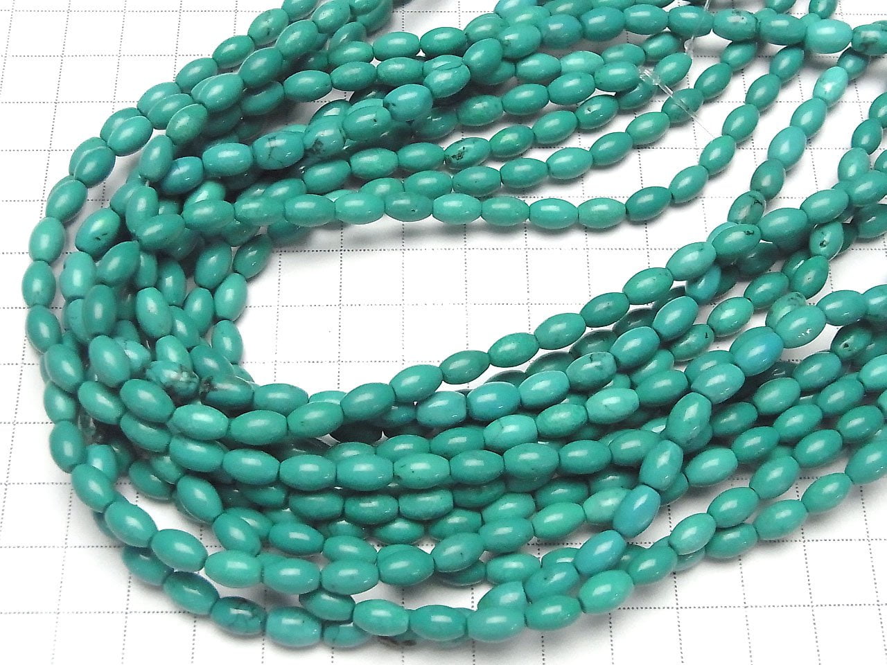 Magnesite Turquoise Rice 8x5x5mm 1strand beads (aprx.15inch/37cm)