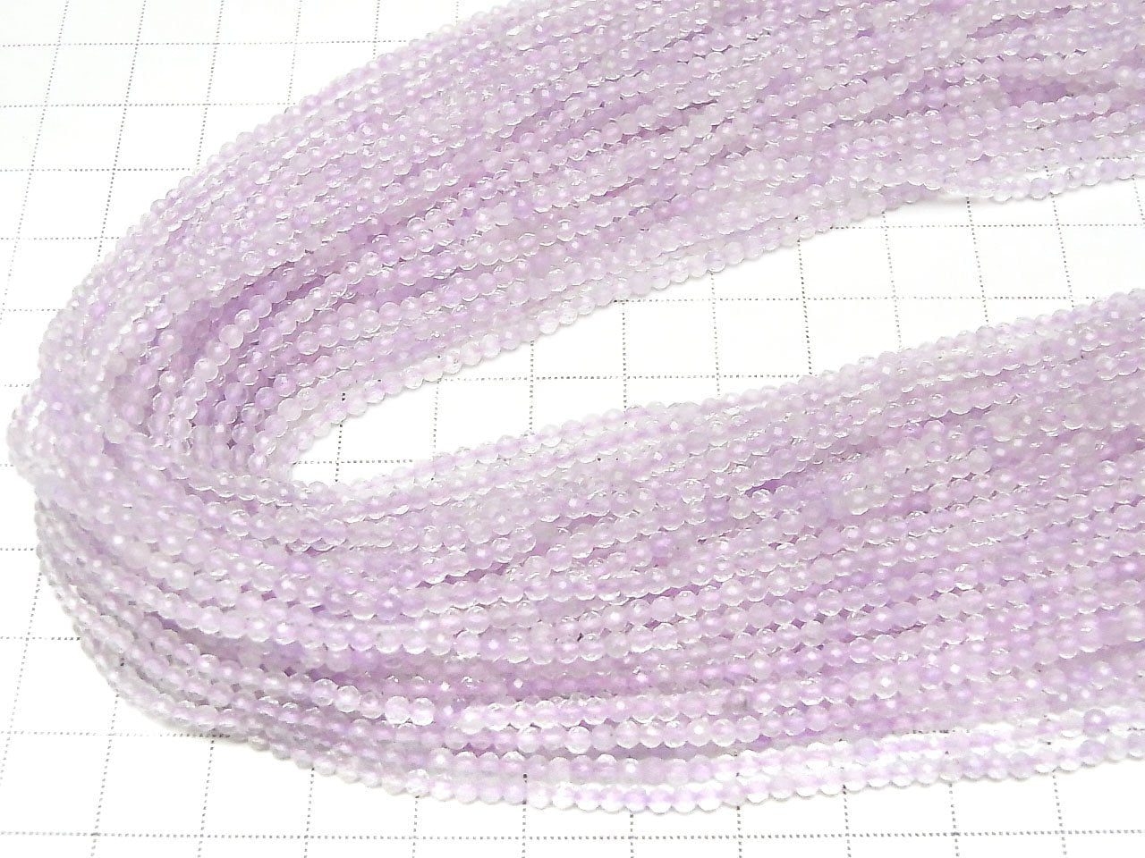 High Quality! 1strand $7.79! Lavender Amethyst AA+ Faceted Round 2mm 1strand beads (aprx.15inch / 38cm)