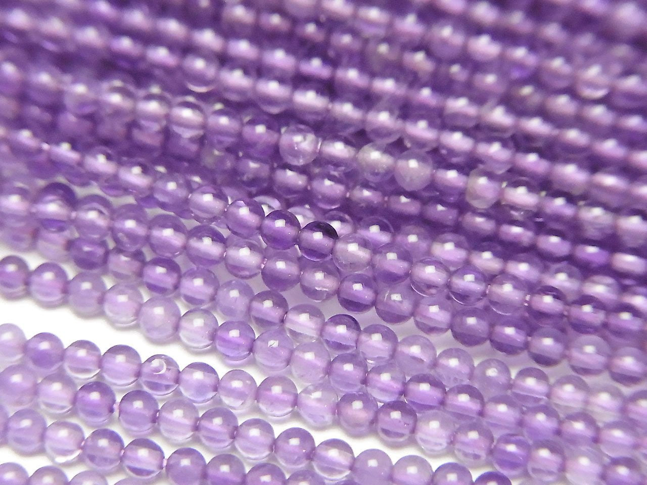 紫水晶 AA++ 圓珠 2mm 一串 (約15英寸/38公分)