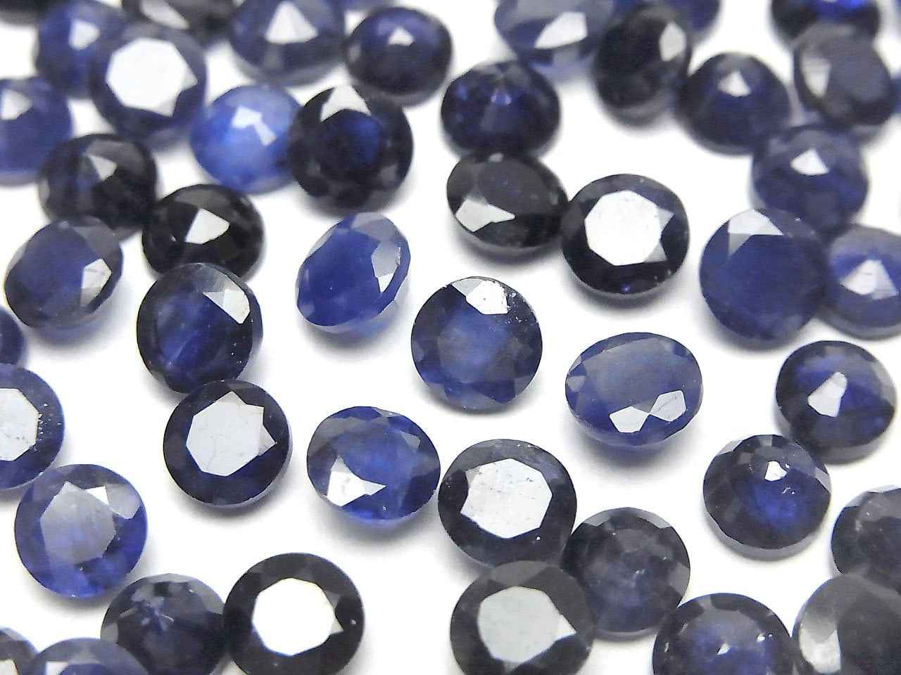 High Quality Blue Sapphire AAA- Loose stone Round Faceted 6x6mm 2pcs