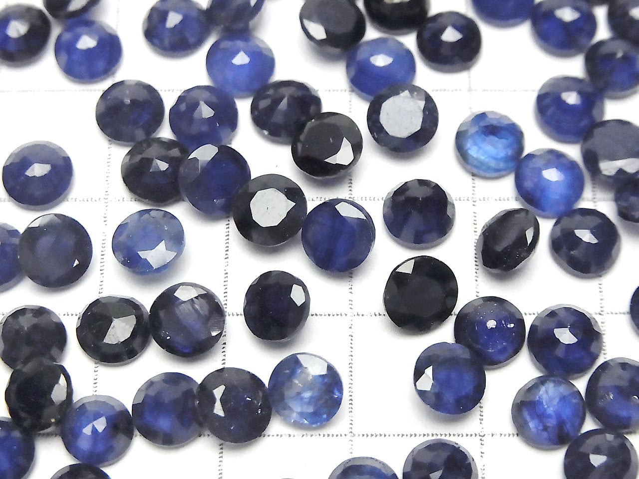 High Quality Blue Sapphire AAA- Loose stone Round Faceted 6x6mm 2pcs