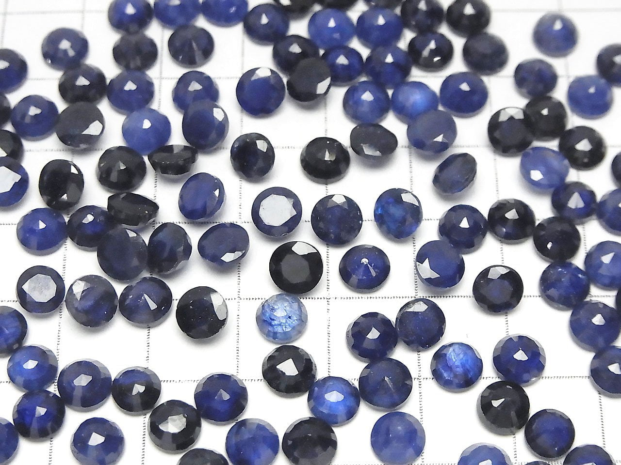High Quality Blue Sapphire AAA- Loose stone Round Faceted 6x6mm 2pcs