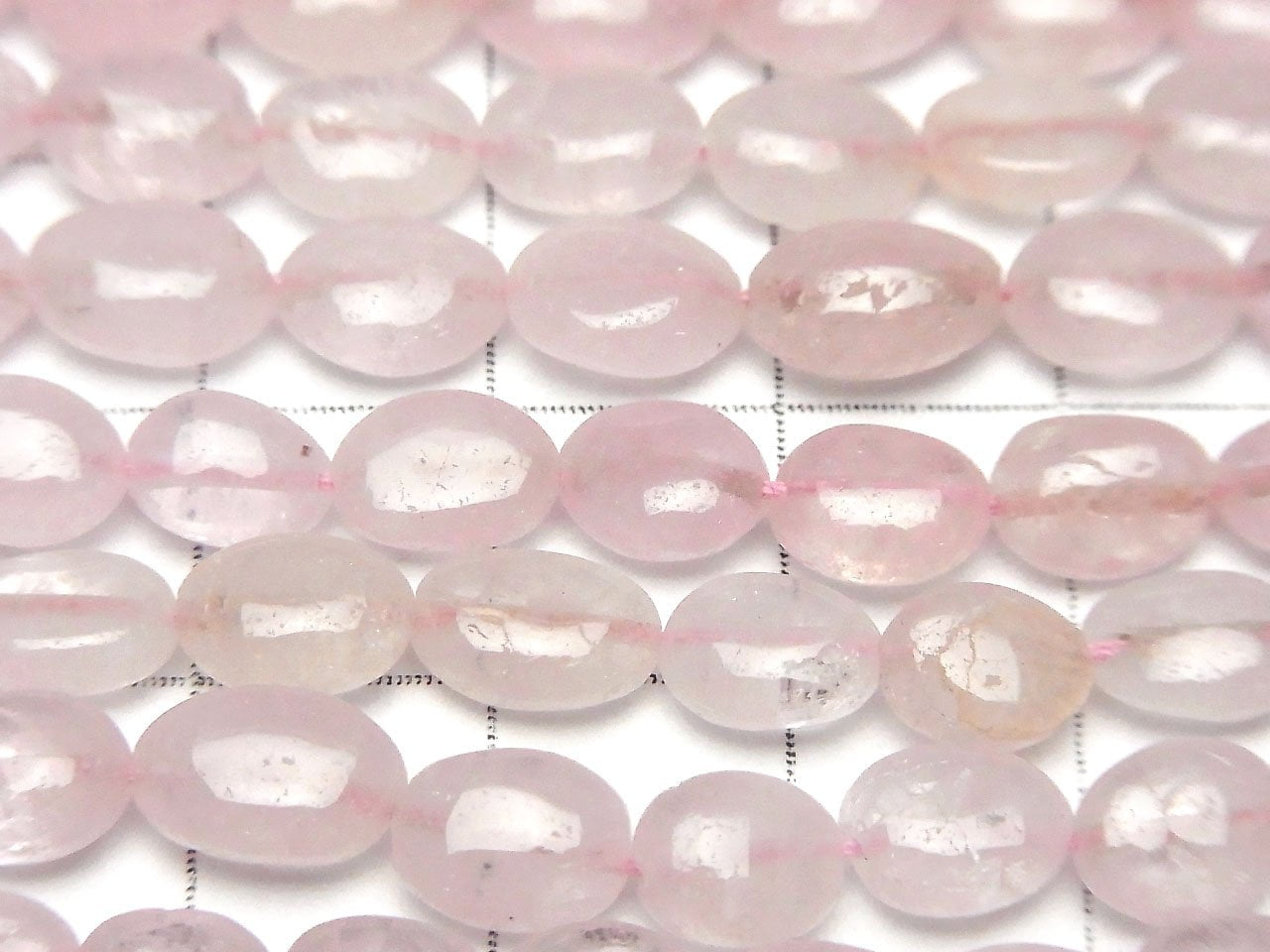 High Quality Morganite AA++ Oval half or 1strand beads (aprx.17inch/42cm)