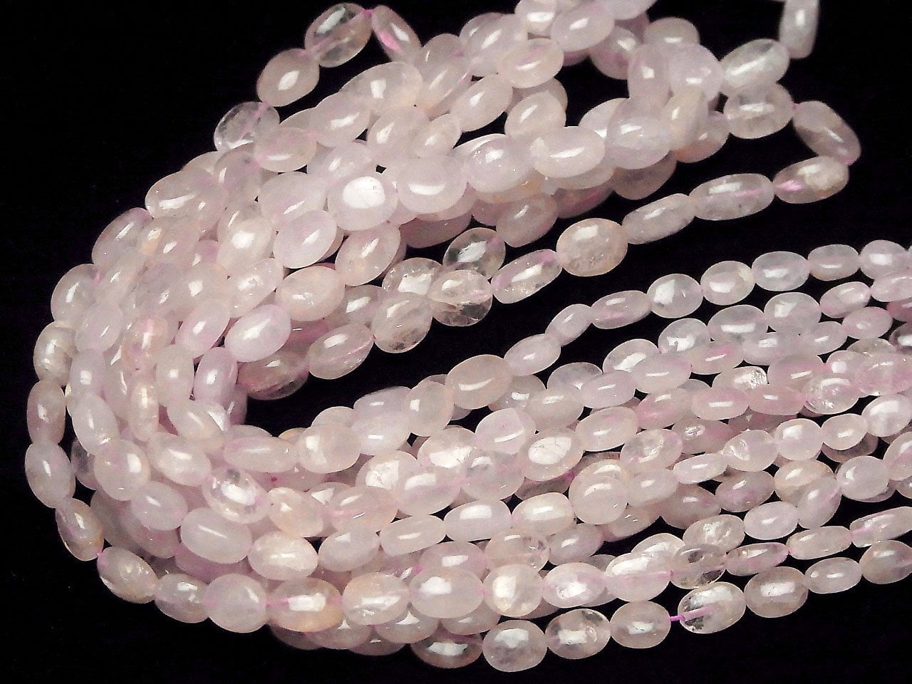 Morganite AA+ Oval half or 1strand beads (aprx.16inch/40cm)