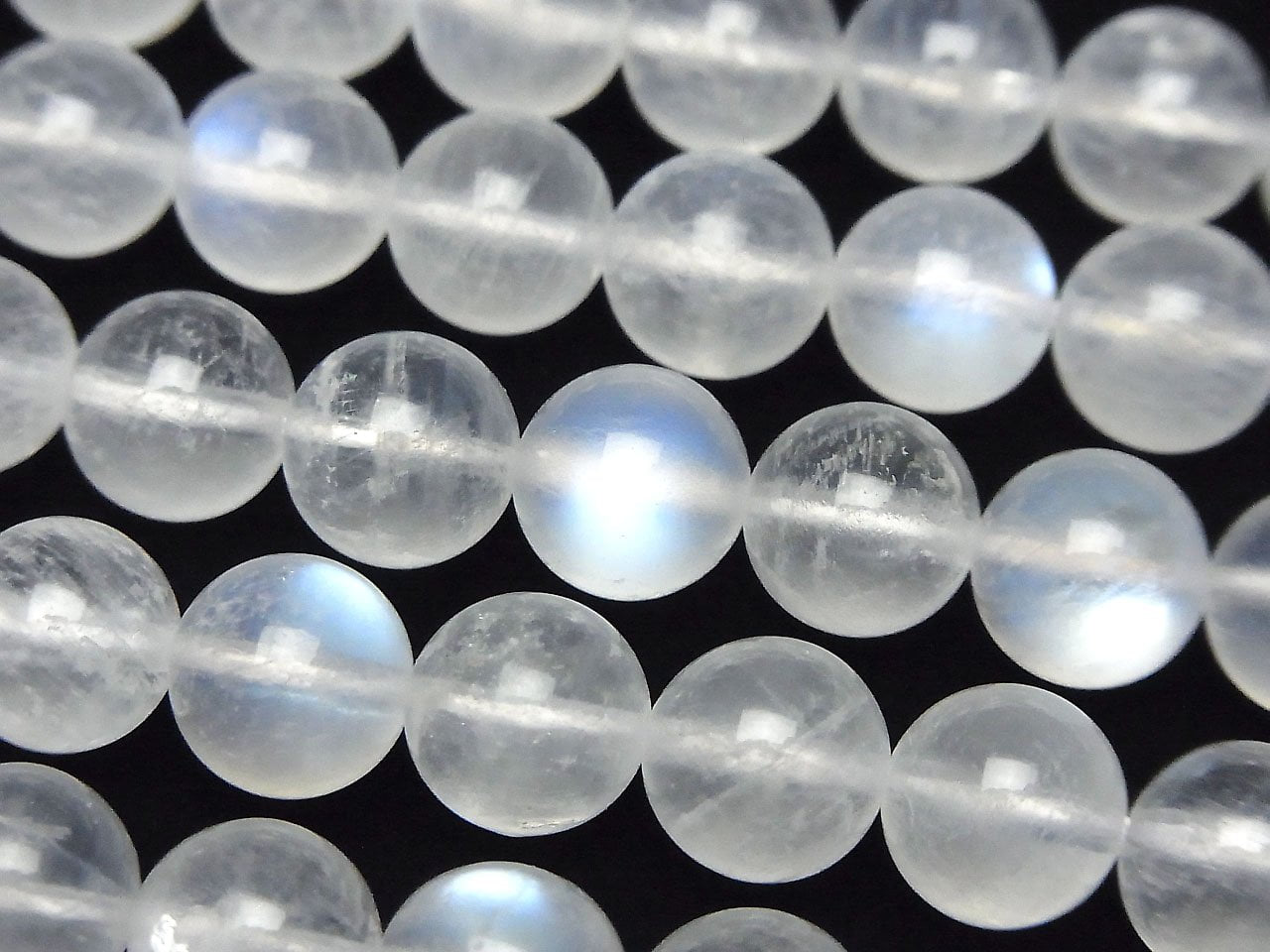 Sri Lankan Royal Blue Moonstone AA++ Round 9mm 1/4 or 1-strand beads (approx. 15 inches/36 cm)