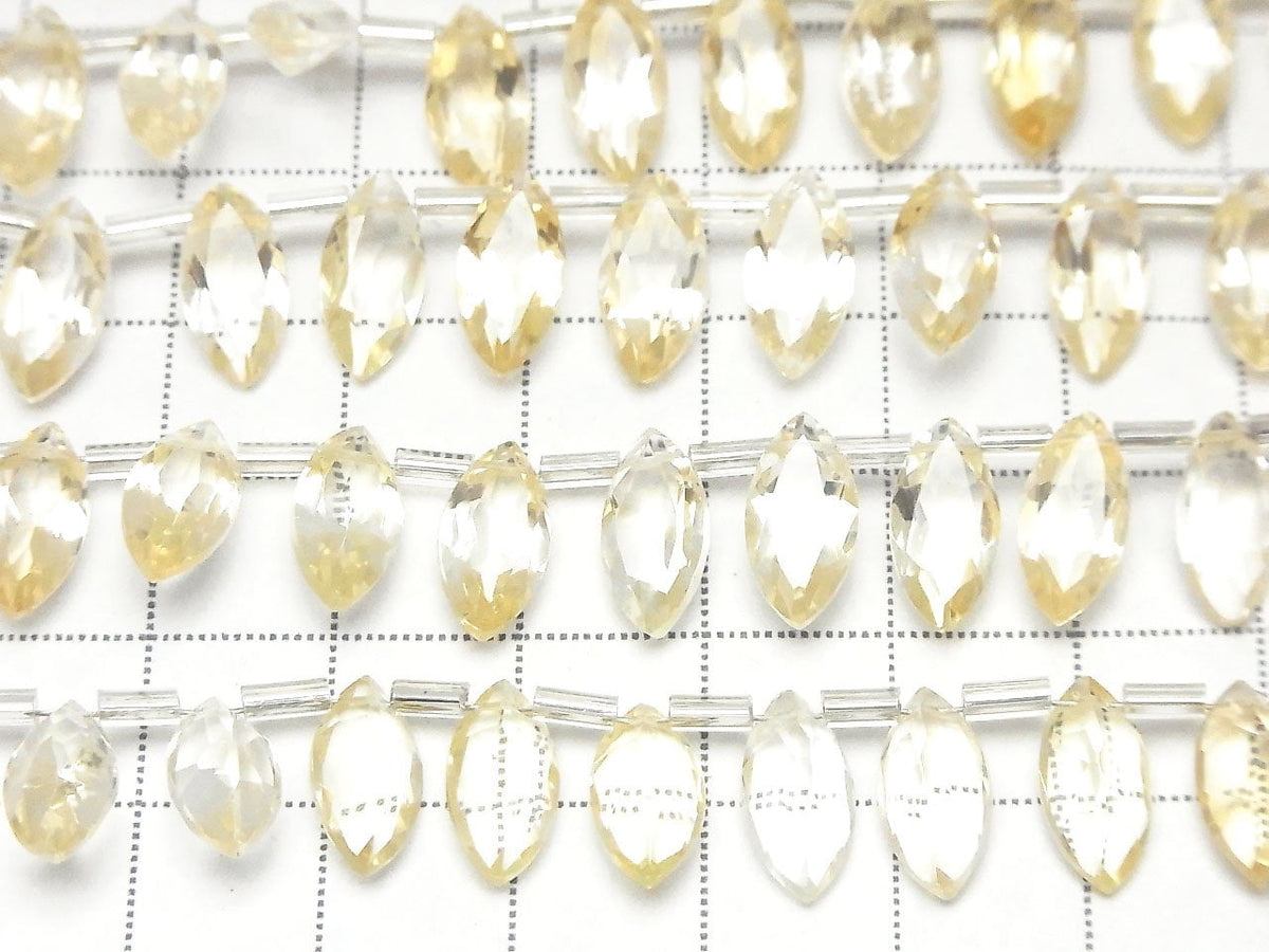 Hochwertiger Citrin AAA Marquise facettiert 12x6mm halb oder 1Strang Perlen (18Stücke)
