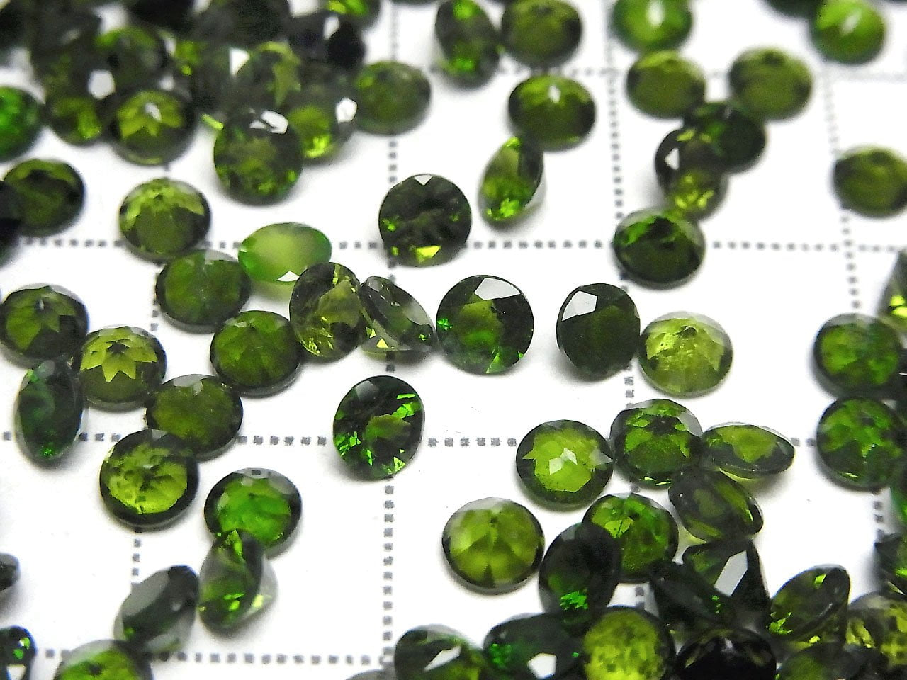 High Quality Chrome Diopside AAA Loose stone Round Faceted 4x4mm 5pcs