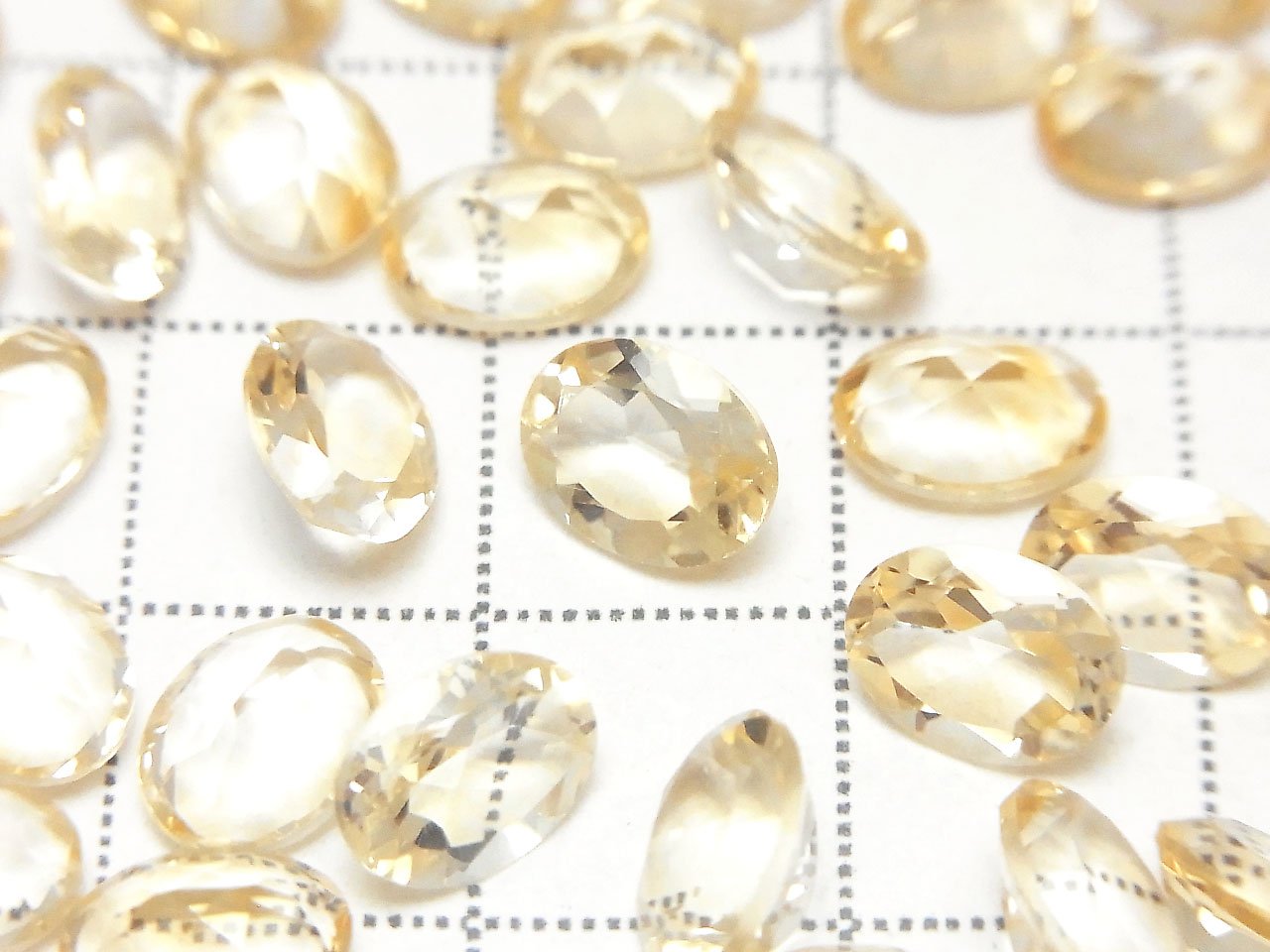 高品質黃水晶 AAA 未鑽孔橢圓形刻面 8x6x4mm 5顆