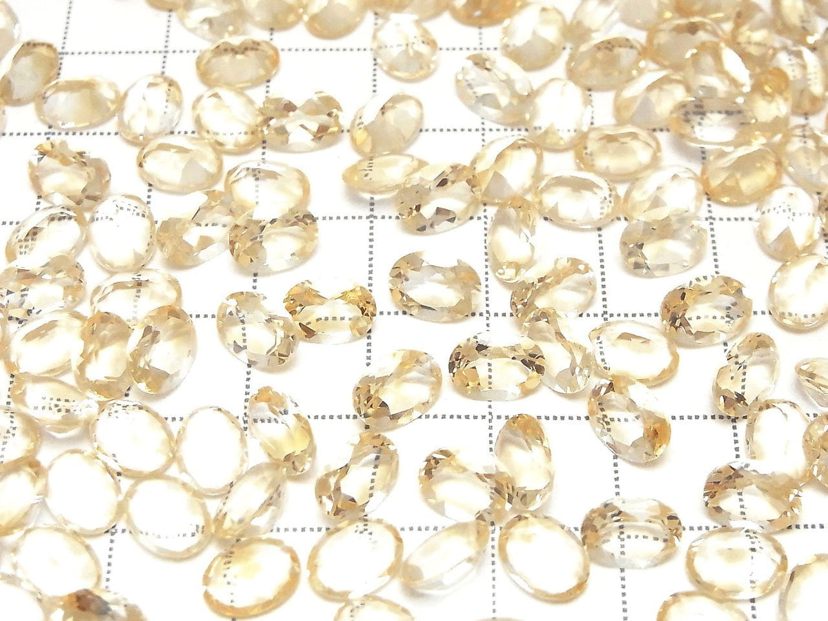 High Quality Citrine AAA Undrilled Oval Faceted 8x6x4mm 5pcs