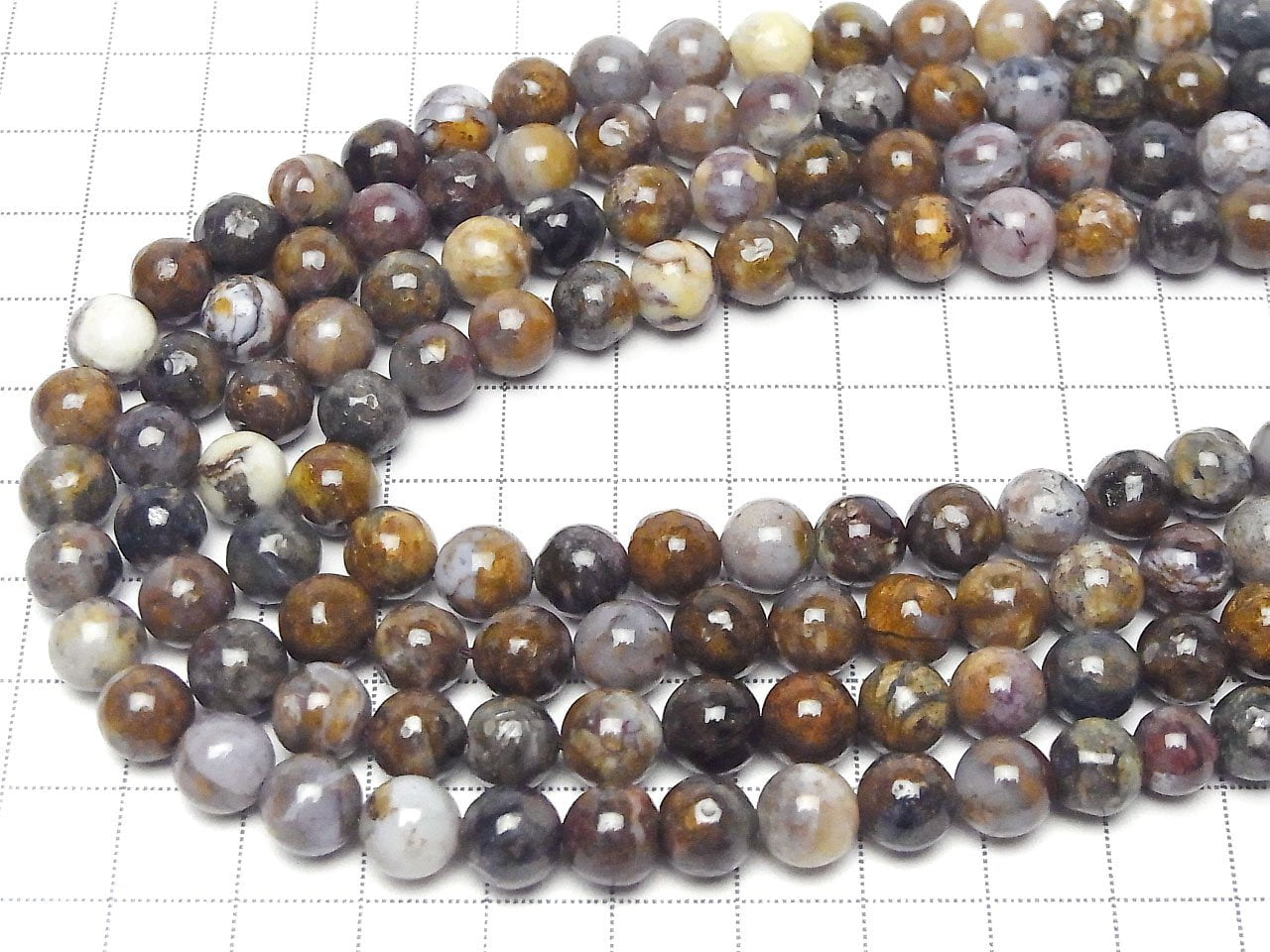Pietersite ronde 8mm 1 fil de perles (environ 15inch/38cm)