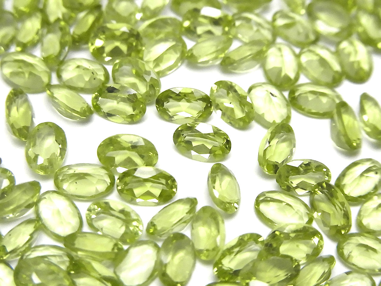 High Quality Peridot AAA Loose stone Oval Faceted 6x4mm 5pcs
