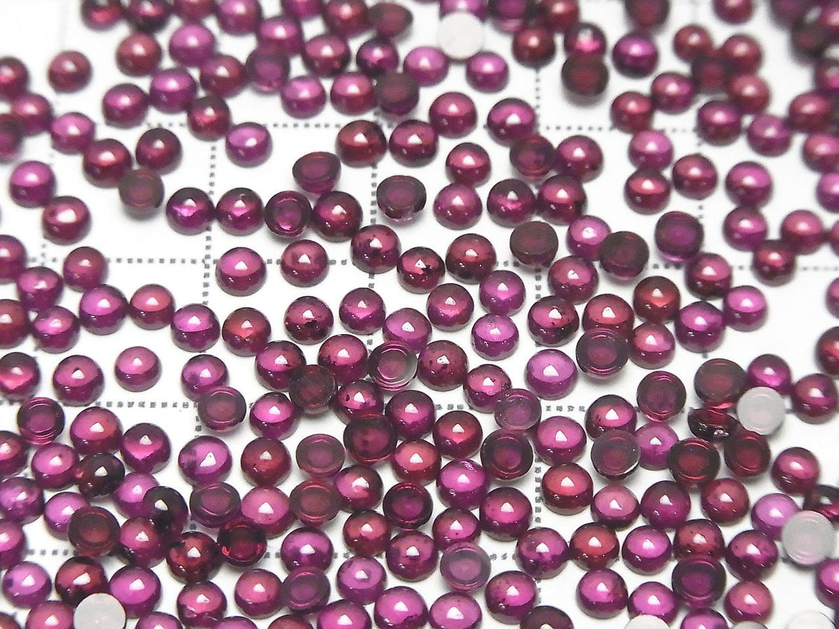 High Quality Rhodolite Garnet AAA Round Cabochon 3x3mm 10pcs