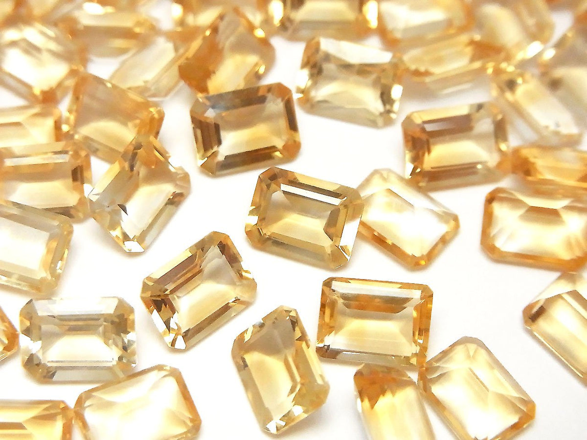 High Quality Citrine AAA Loose stone Rectangle Faceted 8x6mm 4pcs