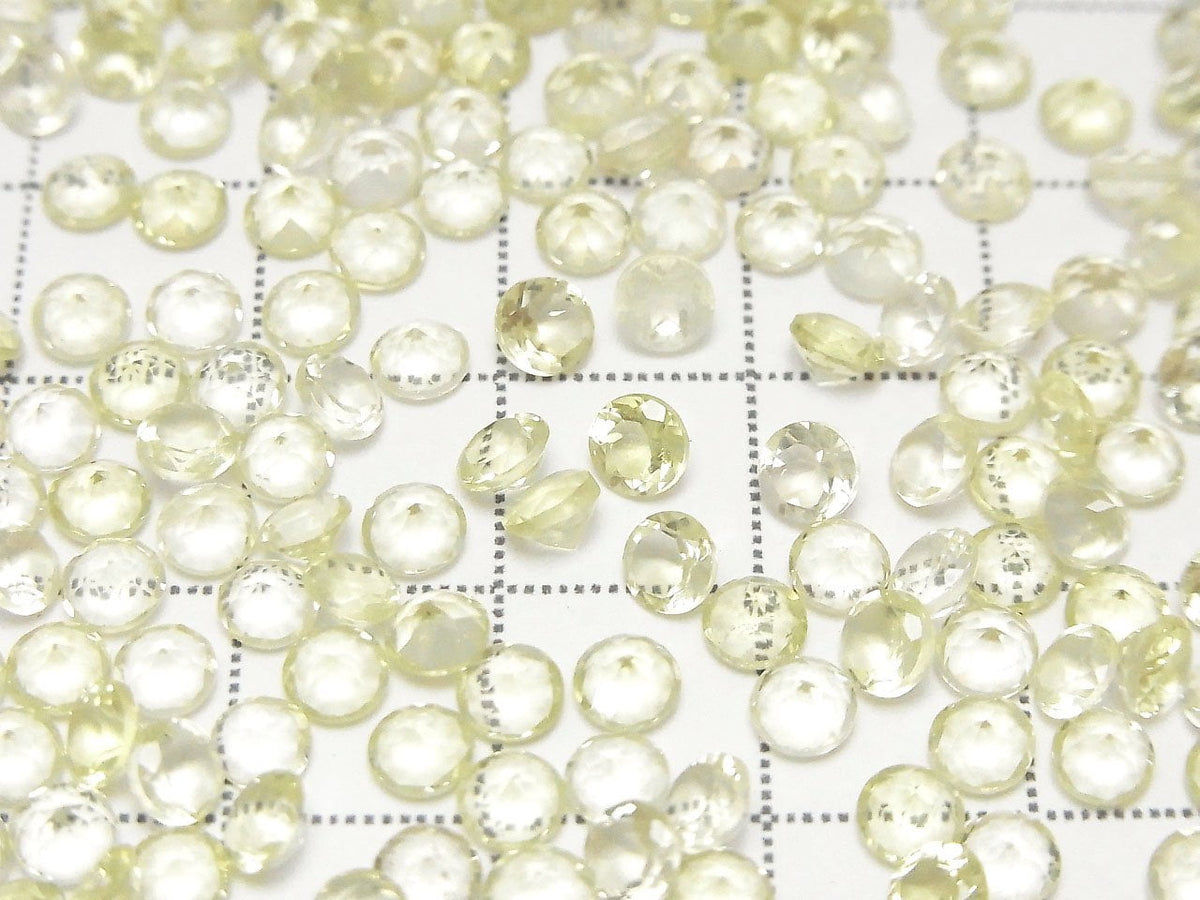 High Quality Lemon Quartz AAA Loose stone Round Faceted 4x4mm 10pcs