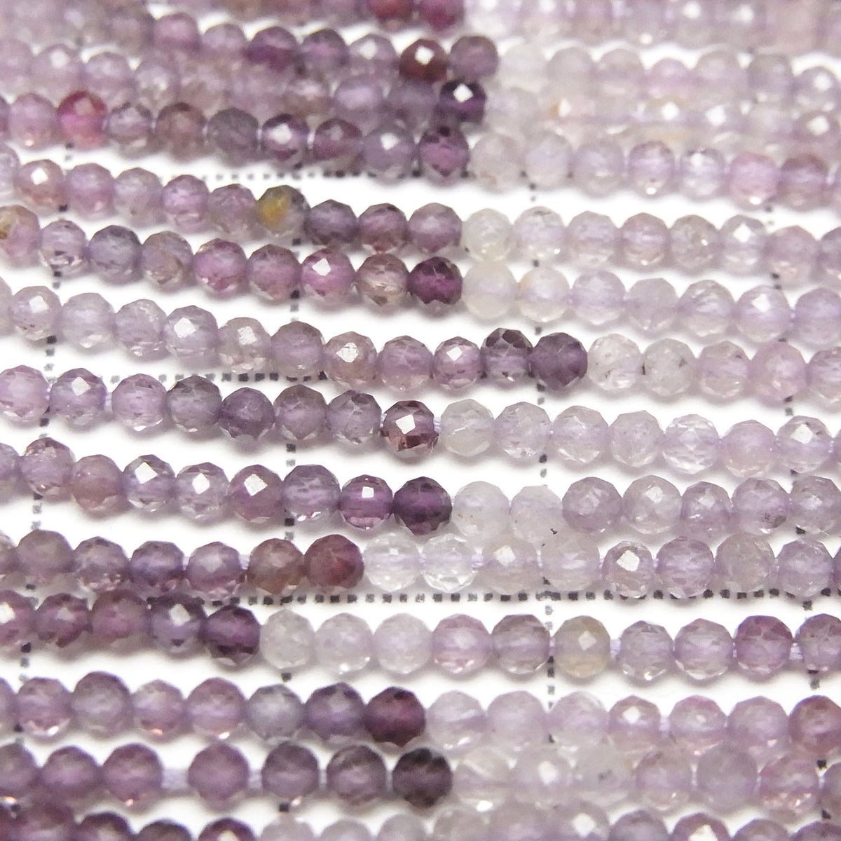 High Quality! Purple Spinel AAA- Faceted Round 2mm half or 1strand beads (aprx.12inch/30cm)