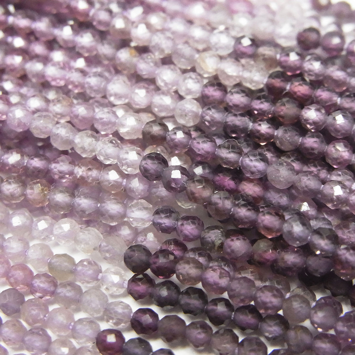 High Quality! Purple Spinel AAA- Faceted Round 2mm half or 1strand beads (aprx.12inch/30cm)