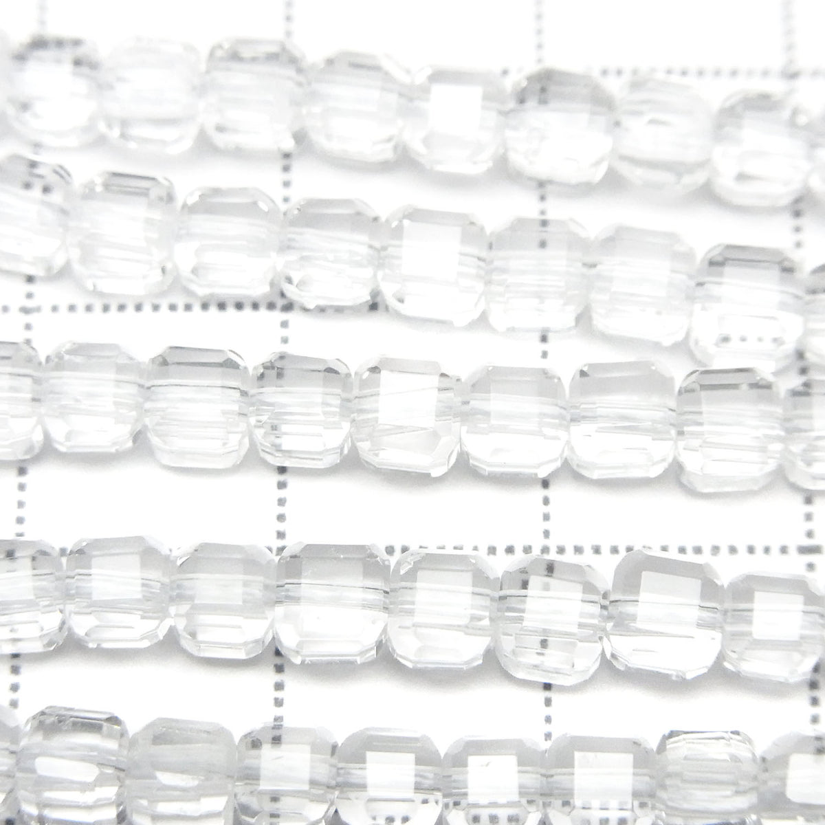 High Quality! Crystal Quartz AAA Cube Shape 4x4x4mm half or 1strand beads (aprx.15inch/37cm)