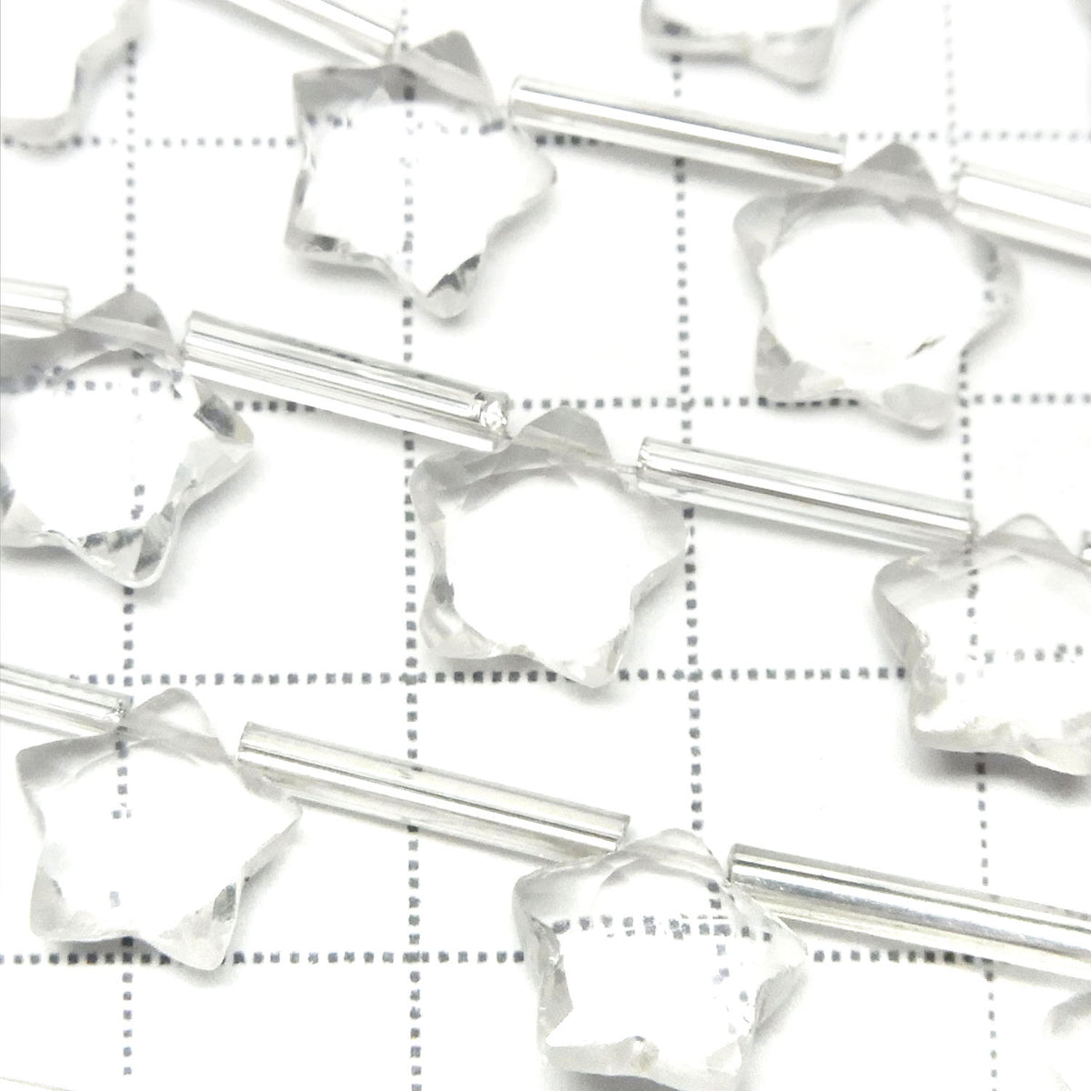 High Quality Crystal Quartz AAA Faceted Star 10x10mm 1strand beads (9pcs)