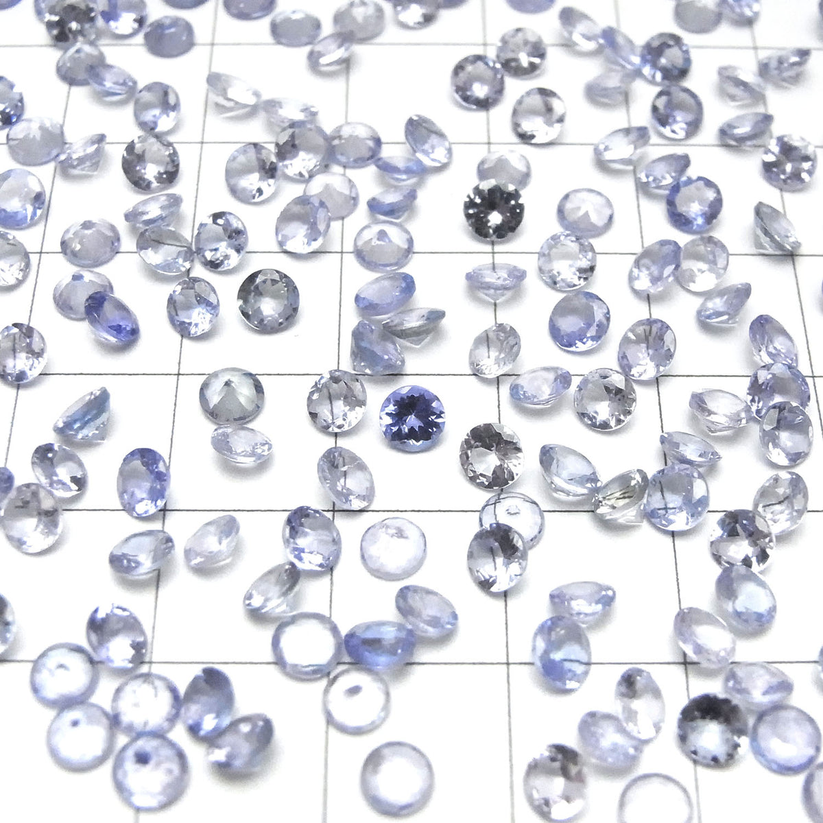 高品質坦桑石 AAA 圓刻面裸石 4x4mm 5顆