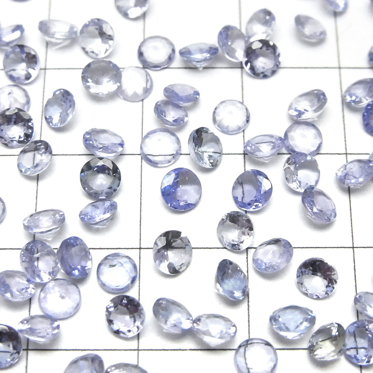 高品質坦桑石 AAA 圓刻面裸石 4x4mm 5顆