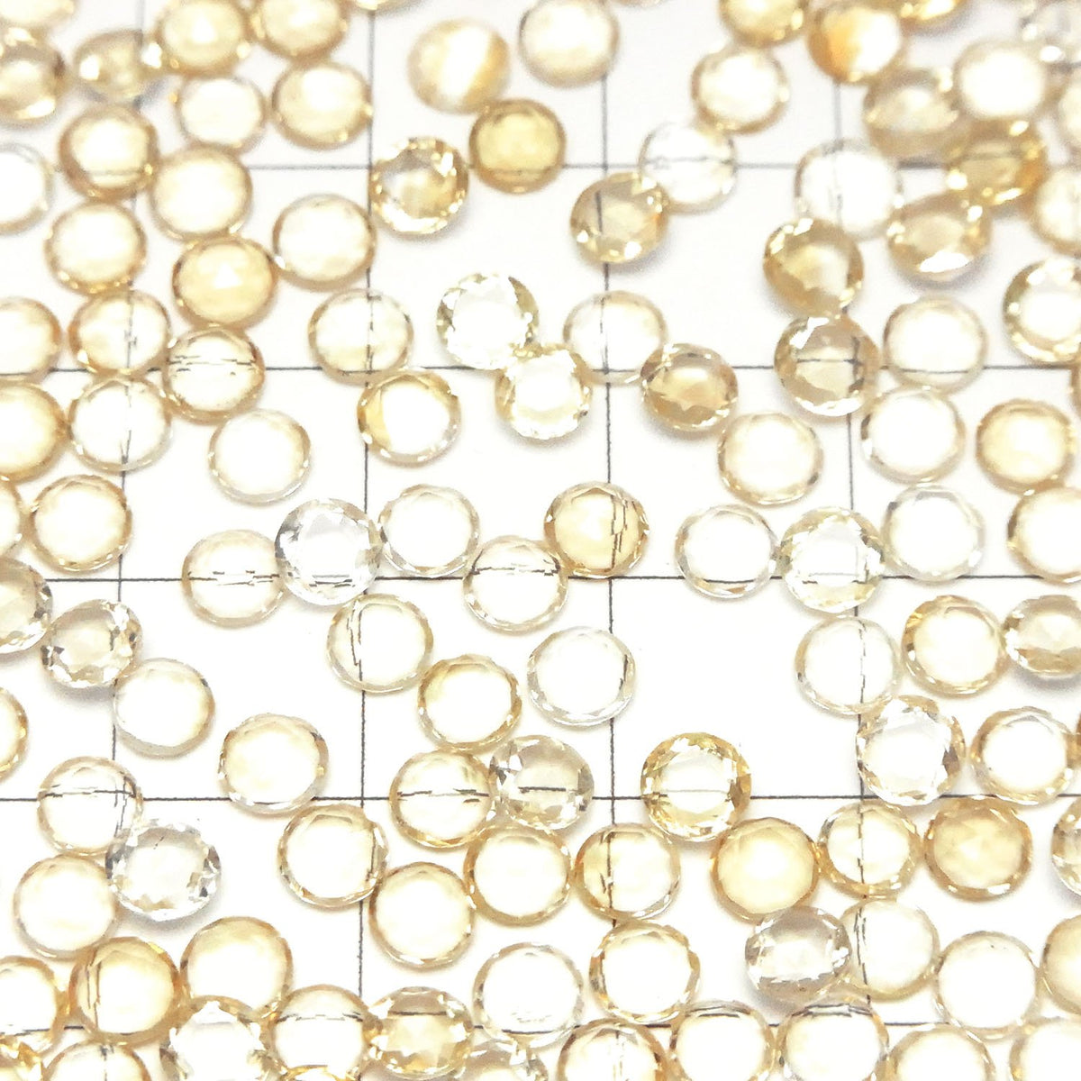 High Quality Citrine AAA Round Rose Cut 4x4mm 10pcs