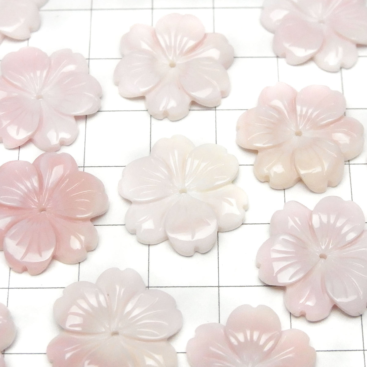 Coque de Conque Rose AAA Fleur 20mm Trou Central 1pc