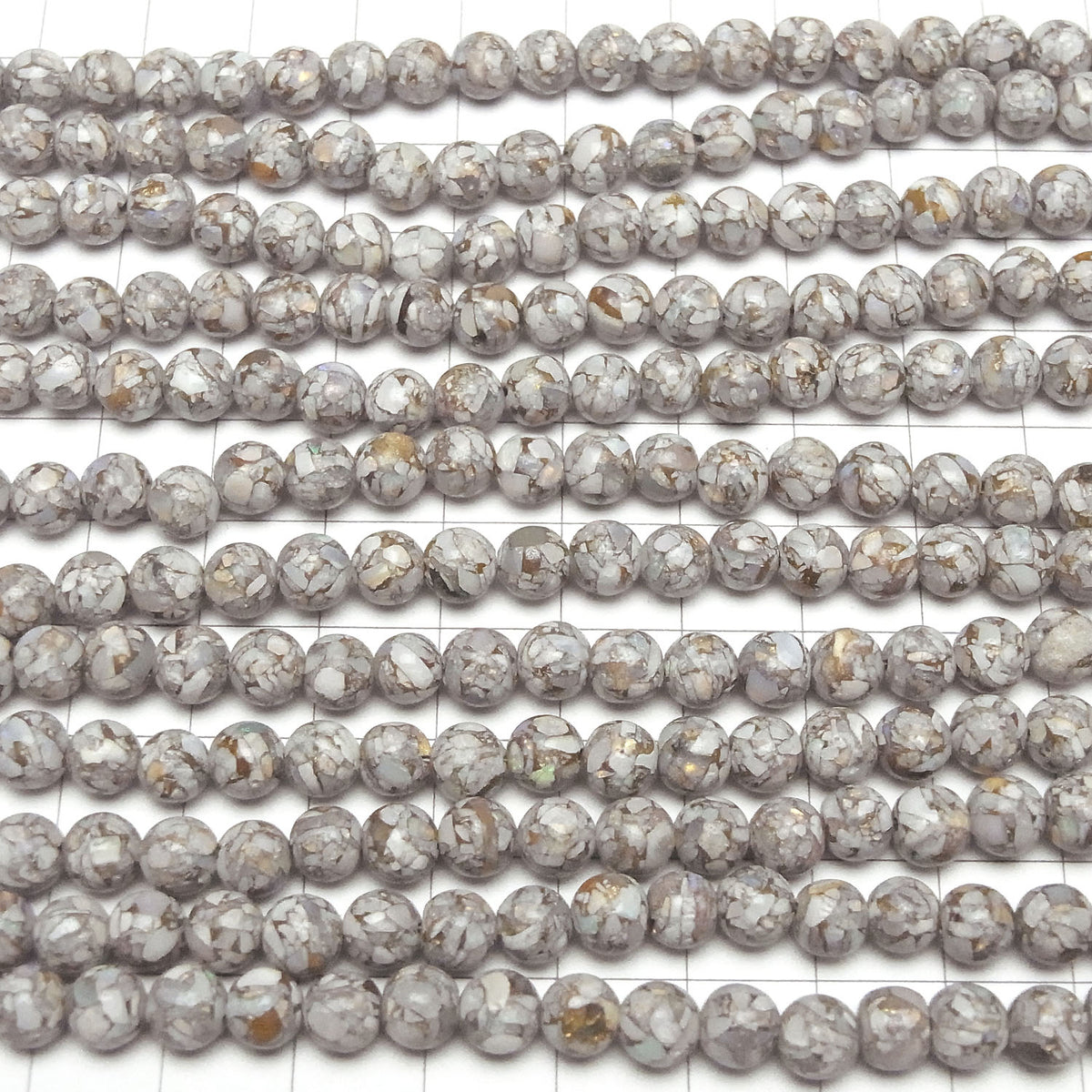 Perles rondes Opale Cuivre AAA 6mm, demi-fil ou 1 fil (environ 7 pouces/18 cm)