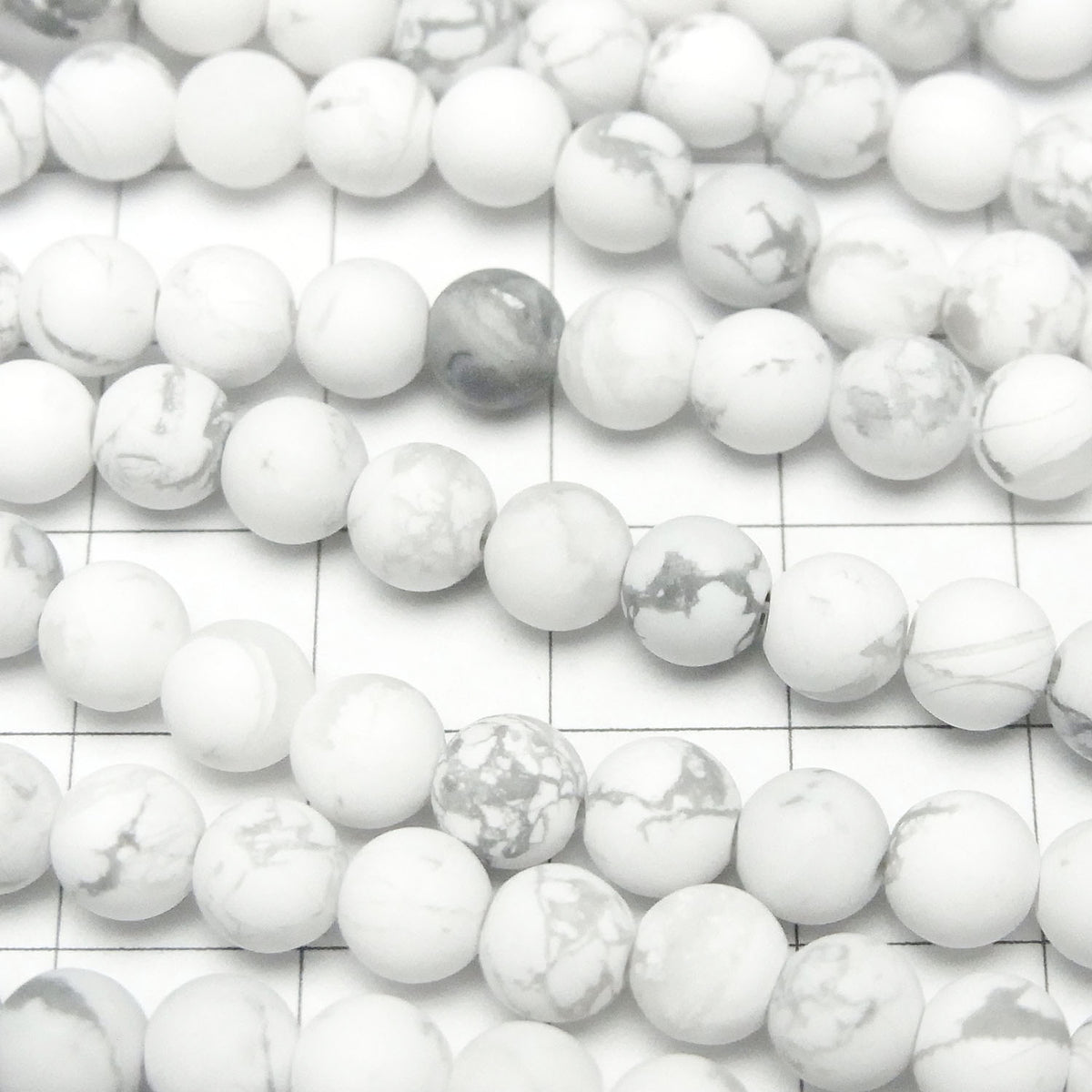 1strand $4.79! Frost Howlite Magnesite Round 6mm 1strand beads (aprx.15inch / 35cm)