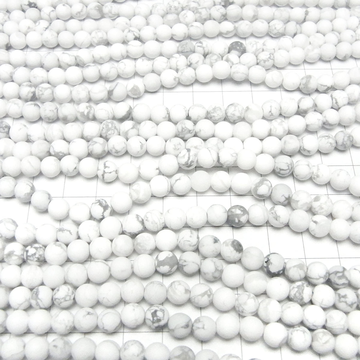 1strand $4.79! Frost Howlite Magnesite Round 6mm 1strand beads (aprx.15inch / 35cm)