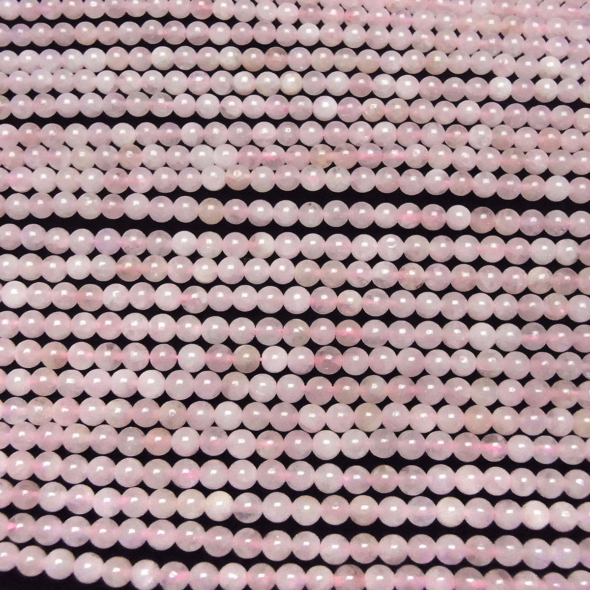 Morganite AA Ronde 4mm 1fil de perles (env. 15pouces/37cm)