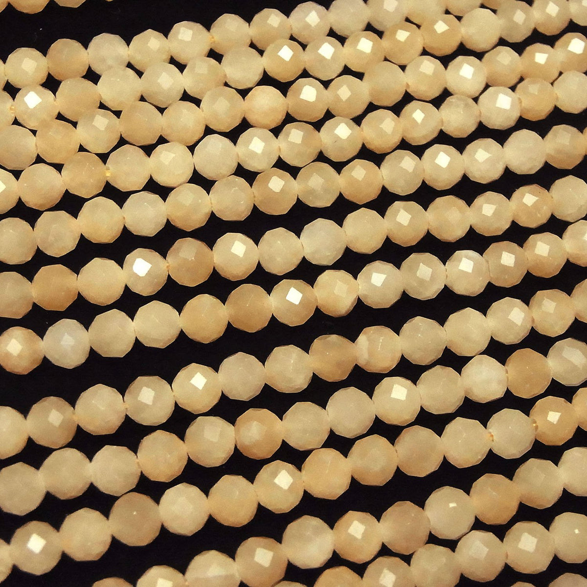 Haute qualité ! Perles de jade jaune à 64 facettes, rondes, 6 mm, 1 fil (environ 15 pouces/37 cm)