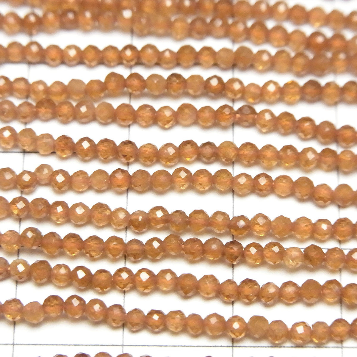 Haute qualité ! 2pcs 5,79 $ ! Grenat Hessonite AAA Rond facetté 2mm 1 fil de perles (env. 15inch/36cm)