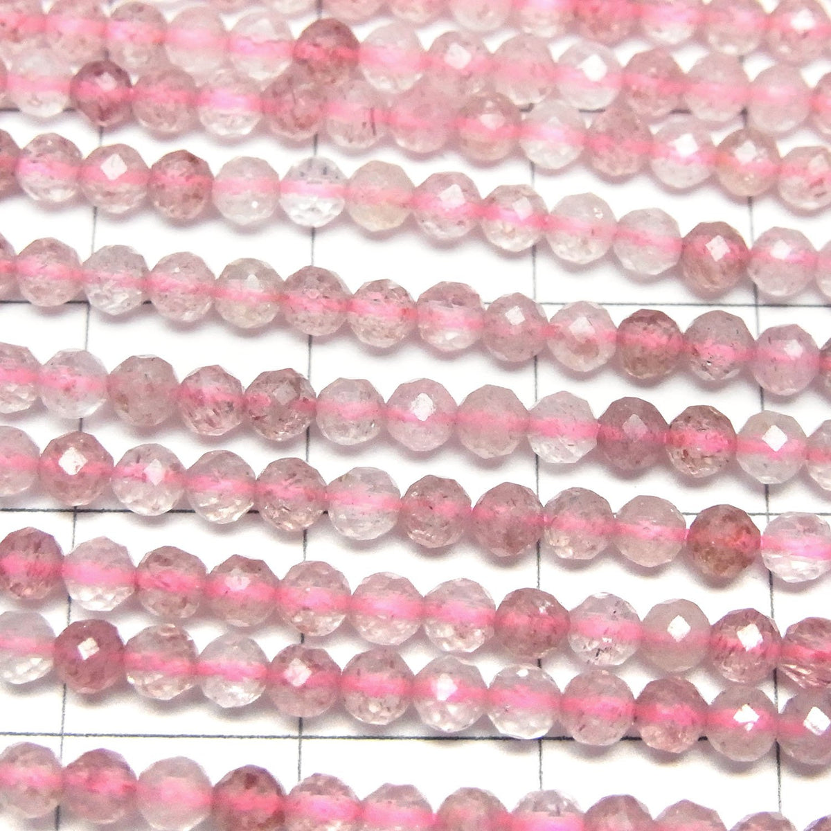 High Quality! Pink Epidote AA++ Faceted Round 3mm 1strand beads (aprx.15inch/37cm)