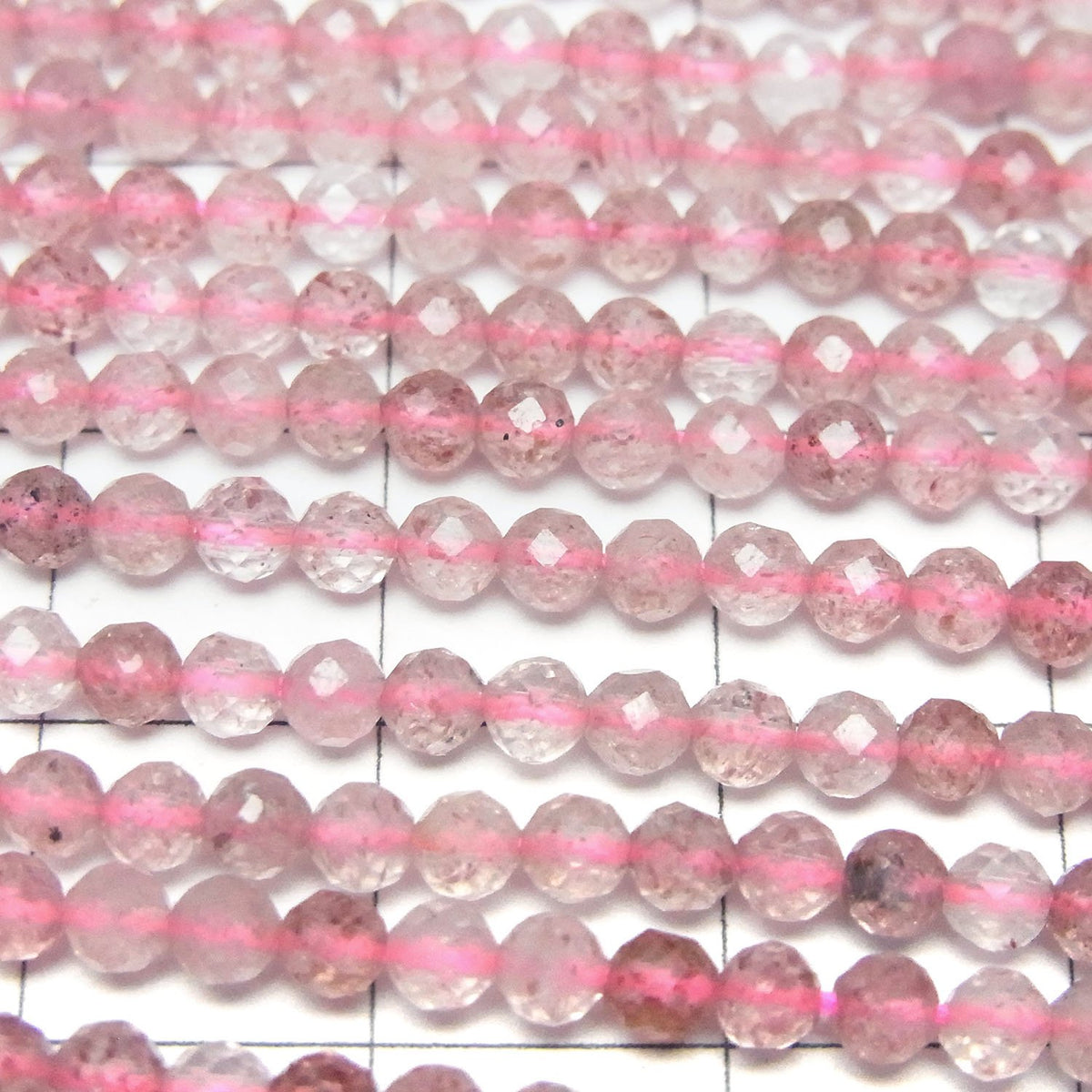 High Quality! Pink Epidote AA++ Faceted Round 3mm 1strand beads (aprx.15inch/37cm)