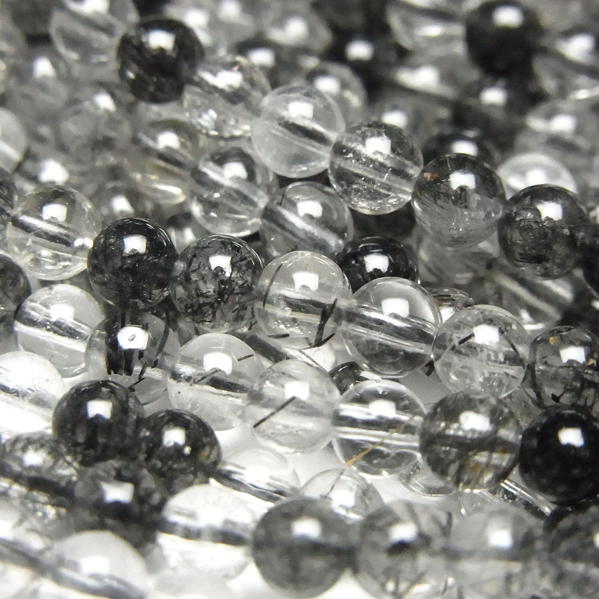 Tourmaline Quartz AA++ Round 4mm 1strand beads (approx. 15 inches/37 cm)