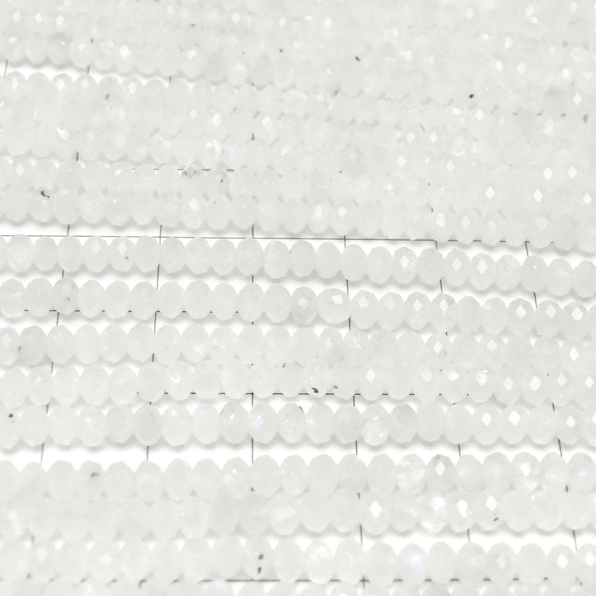 High Quality! Rainbow Moonstone AAA- Faceted Button Rondelle 4x4x2.5mm half or 1strand beads (aprx.15inch/37cm)