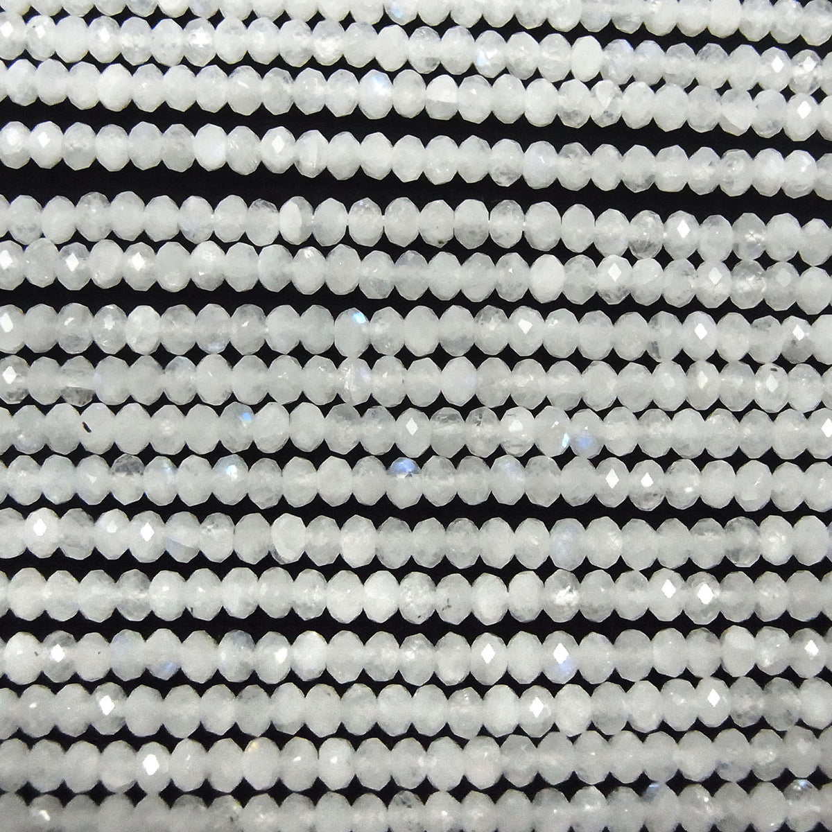 High Quality! Rainbow Moonstone AAA- Faceted Button Rondelle 4x4x2.5mm half or 1strand beads (aprx.15inch/37cm)