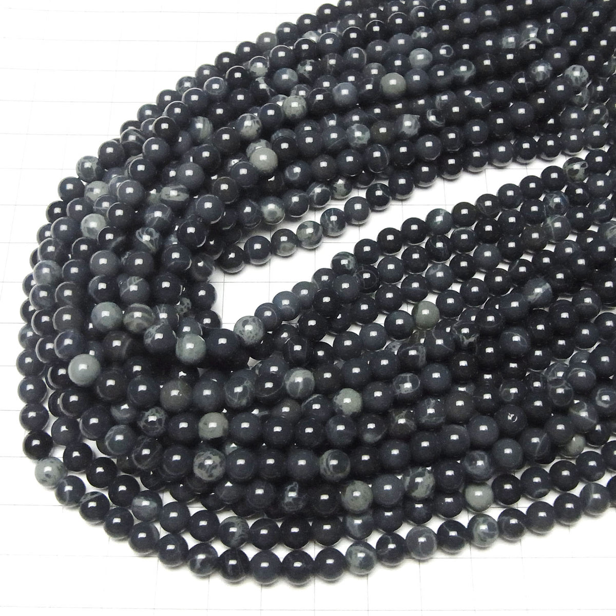 Spider Web Obsidian Round 6mm 1strand beads (aprx.15inch/38cm)