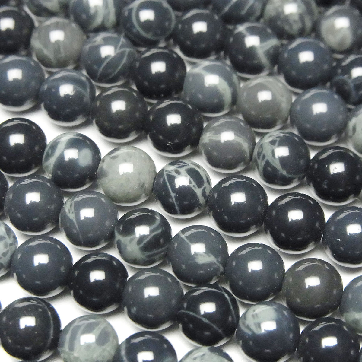 Spider Web Obsidian Round 6mm 1strand beads (aprx.15inch/38cm)