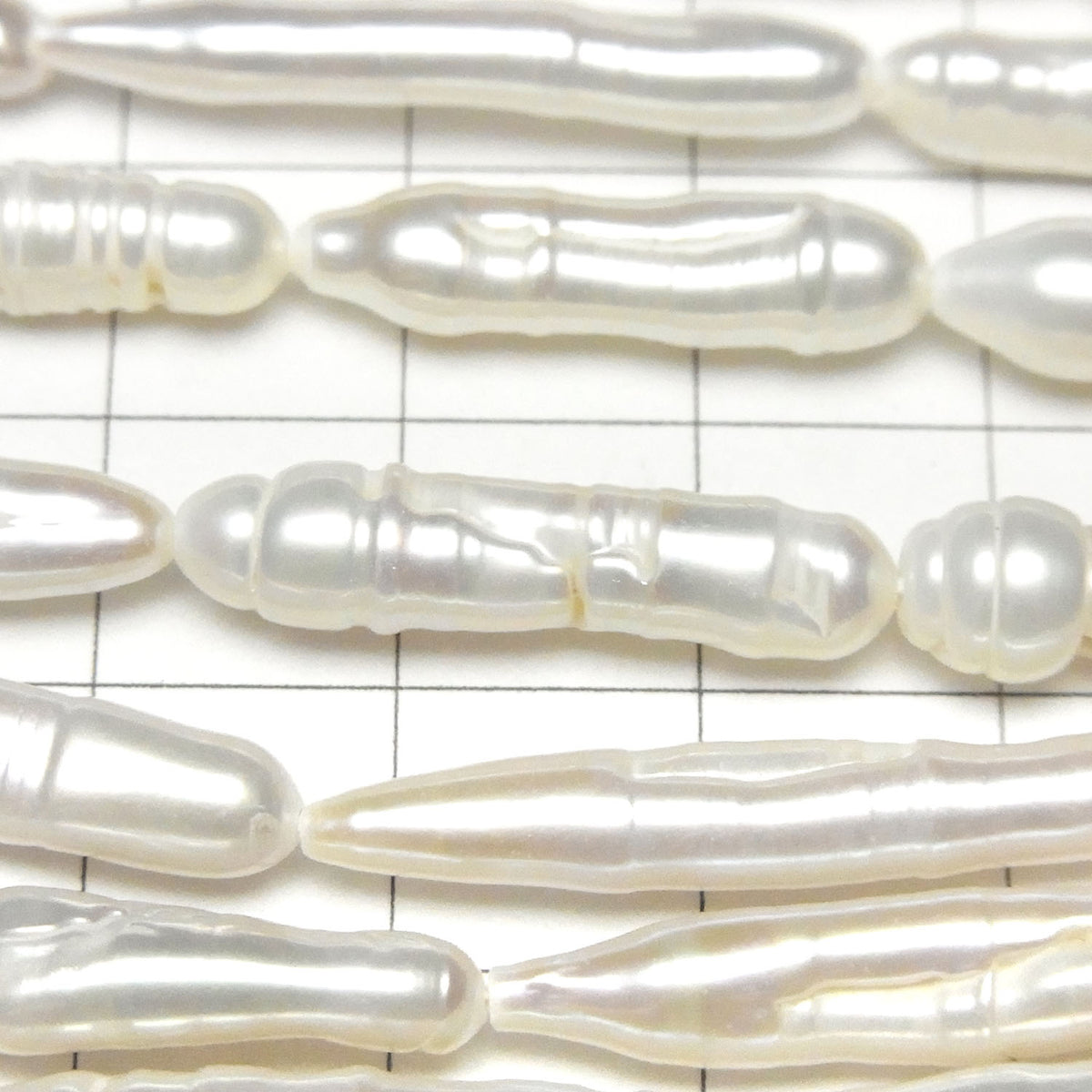 Fresh Water Pearl AA Stick 14-27mm White 1strand beads (aprx.15inch/36cm)