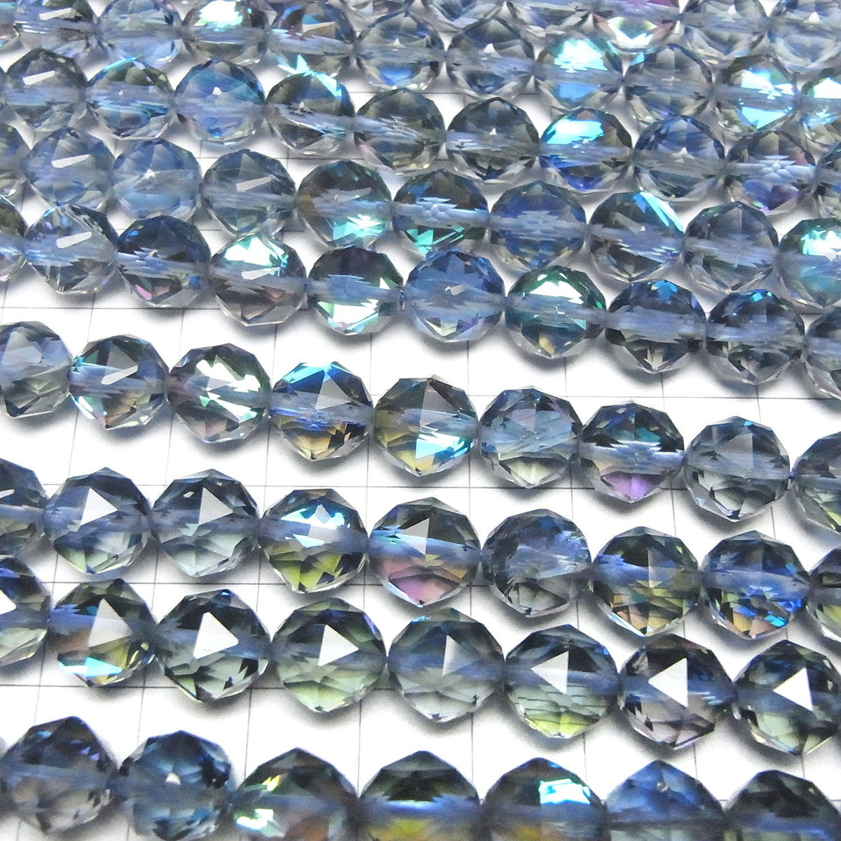 High Quality! 1strand $11.79! Blue Luna Flash Star Faceted Round 10mm 1strand beads (aprx.15inch / 37cm)