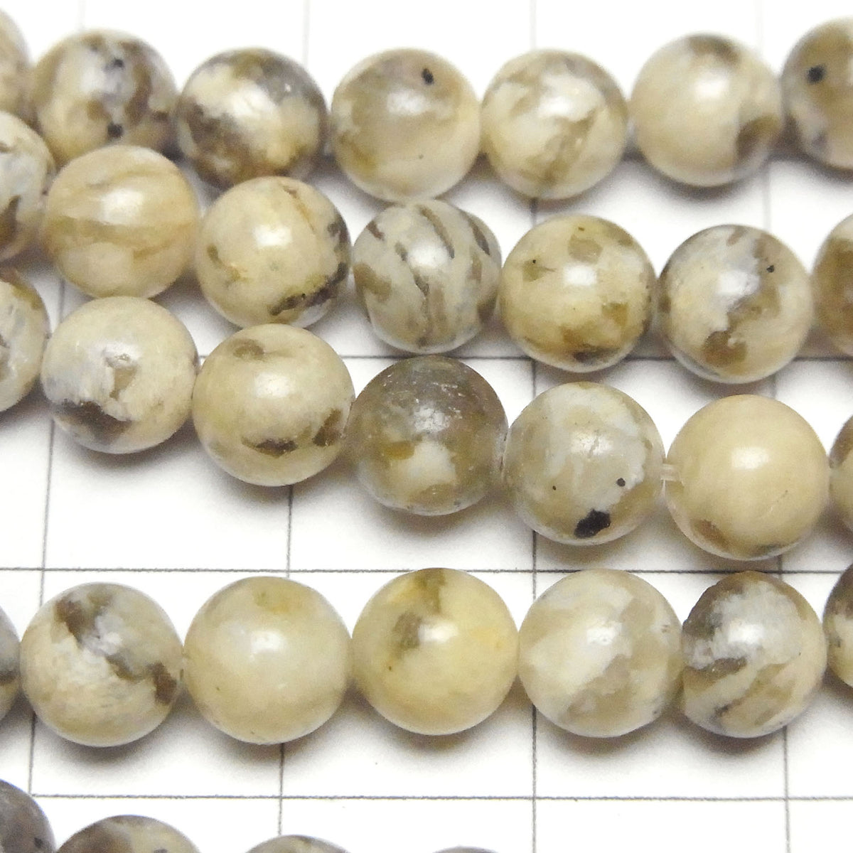 Graphic Granite Round 6mm 1strand beads (aprx.15inch / 37cm)