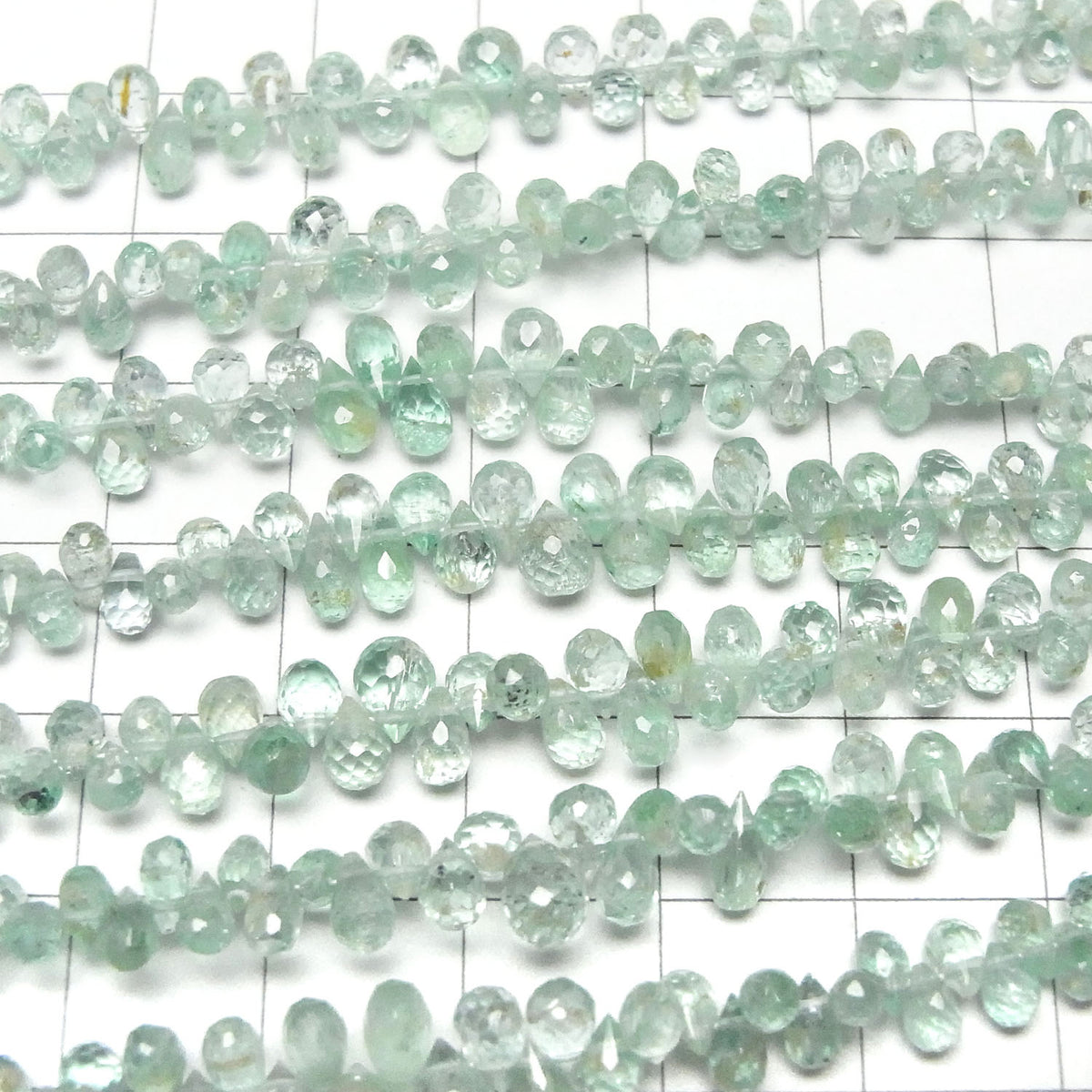 High Quality Emerald AAA- Drop Faceted Briolette half or 1strand beads (aprx.7inch/18cm)