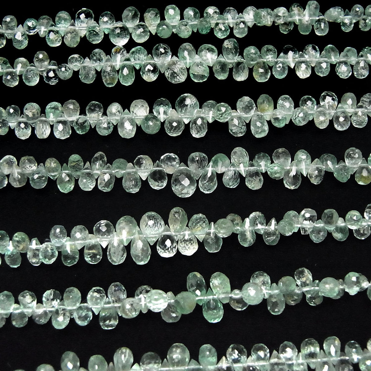 High Quality Emerald AAA- Drop Faceted Briolette half or 1strand beads (aprx.7inch/18cm)