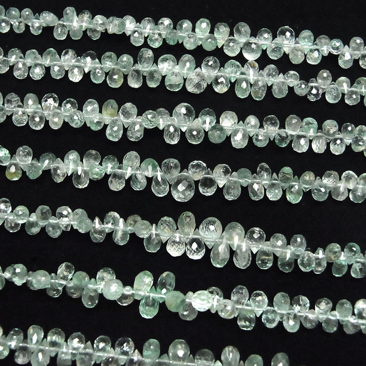 High Quality Emerald AAA- Drop Faceted Briolette half or 1strand beads (aprx.7inch/18cm)