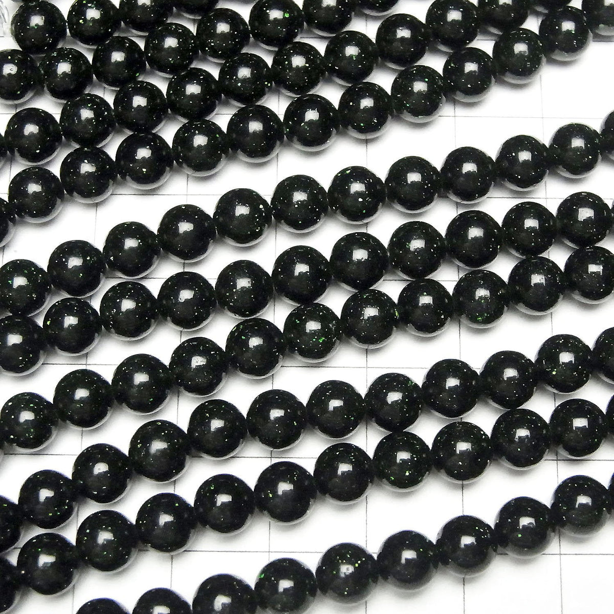 1strand $4.79! Green Goldstone Round 6mm 1strand beads (aprx.15inch / 37cm)