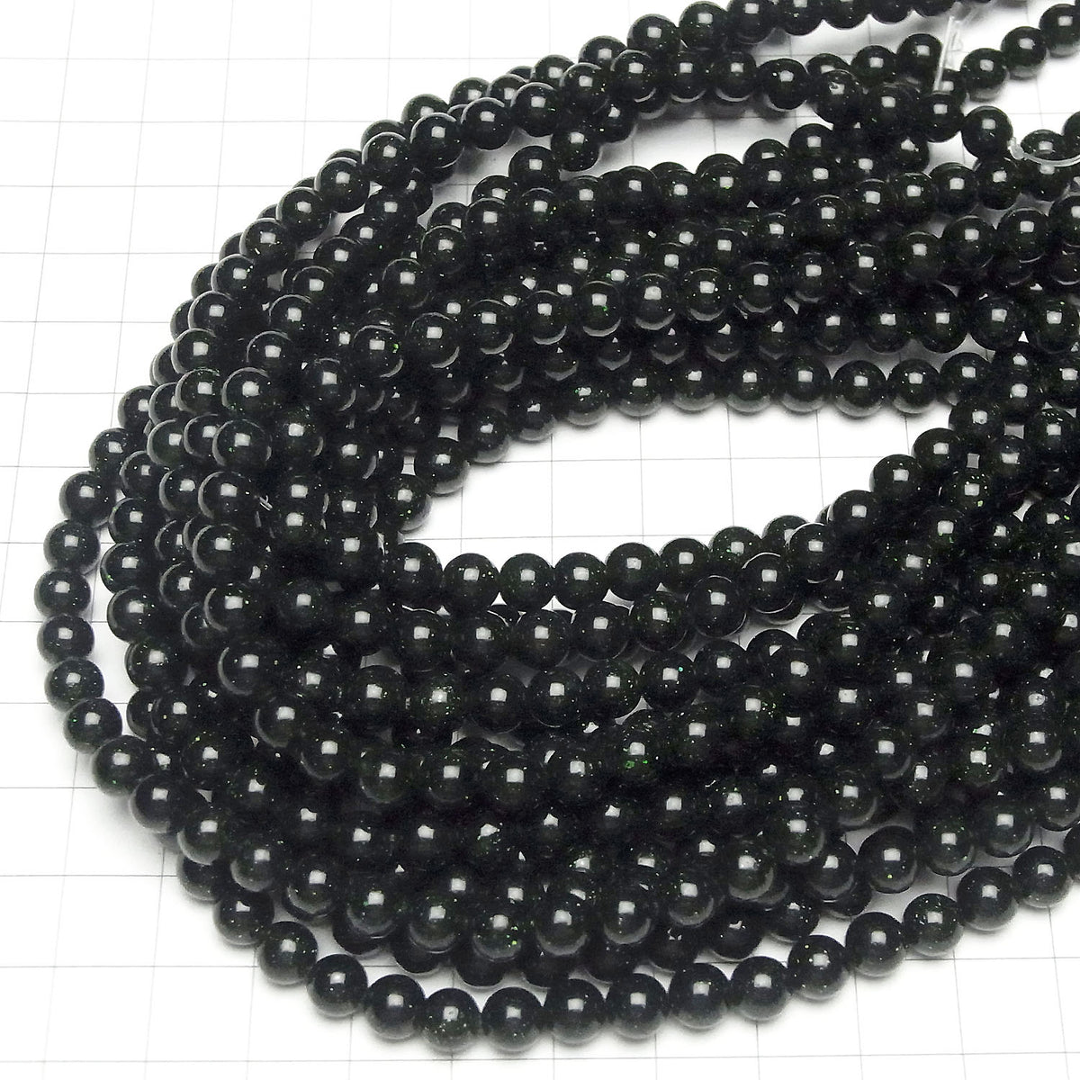 1strand $4.79! Green Goldstone Round 6mm 1strand beads (aprx.15inch / 37cm)